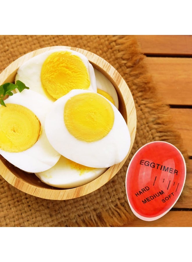 2 PCS Egg Timer Heat Sensitive Egg Shaped Boiler Timer Egg Cooker Perfect Gadget Colour Changing Indicator For Soft Medium Hard Boiled Eggs Safe Kitchen Aid Tool Gift Cooking Breakfast Home Use - Image 5